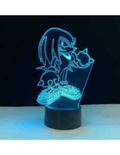 LAMPARA LED SONIC THE HEDGEHOG KNUCKLES (7COLORES)