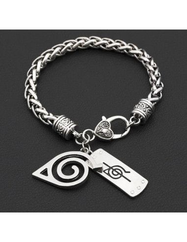 PULSERA NARUTO SHIPPUDEN CADENA ACERO INOXIDABLE