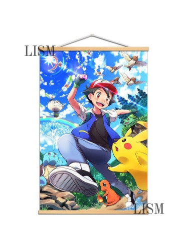 POSTER LIENZO POKEMON GROUP4 CON MADERA 60x90m