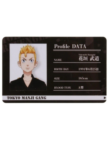 TARJETA DE IDENTIFICACION TOKYO REVENGERS (PERSONAJE)