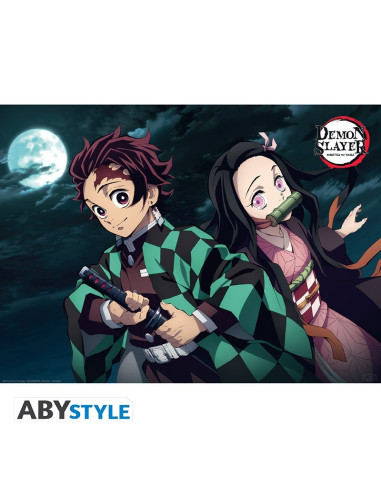 POSTER KIMETSU NO YAIBA TANJIRO & NEZUKO (52x38cm)