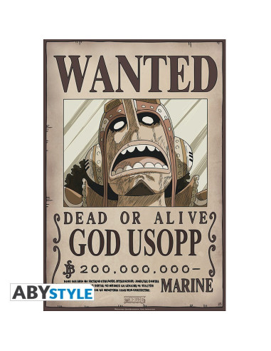 POSTER ONE PIECE WANTED GOD USOPP (52x35cm)