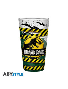 VASO DE CRISTAL JURASSIC PARK DANGER HIGH VOLTAGE 400ml