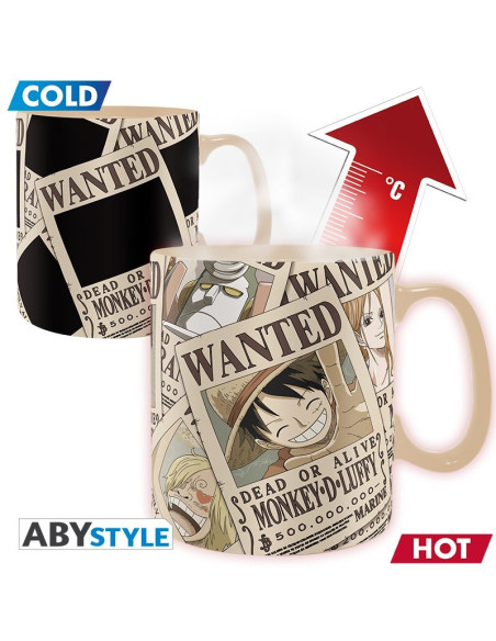 TAZA MAGICA HEAT CHANGE ONE PIECE WANTED 460ml