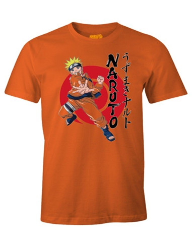 CAMISETA NARUTO NARANJA ATTACK