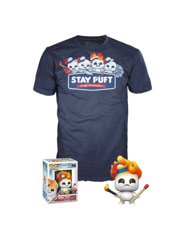 FUNKO POP & TEE SET GHOSTBUSTERS STAY PUFT GLOW IN THE DARK (T - XL)