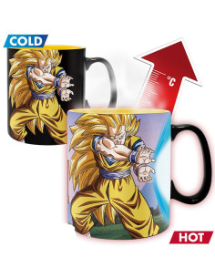 TAZA MAGICA DRAGON BALL Z SUPER SAIYAN 3 GOKU KAMEHA 460ml 2