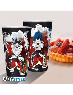 VASO DE CRISTAL DRAGON BALL SUPER GOKU & VEGETA 400ml