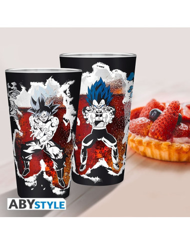 VASO DE CRISTAL DRAGON BALL SUPER GOKU & VEGETA 400ml