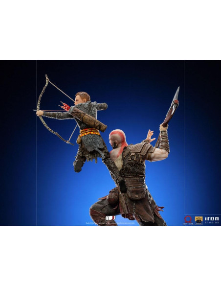 ESTATUA IRON STUDIOS GOD OF WAR KRATOS & ATREUS ART SCALE 1/10 35cm