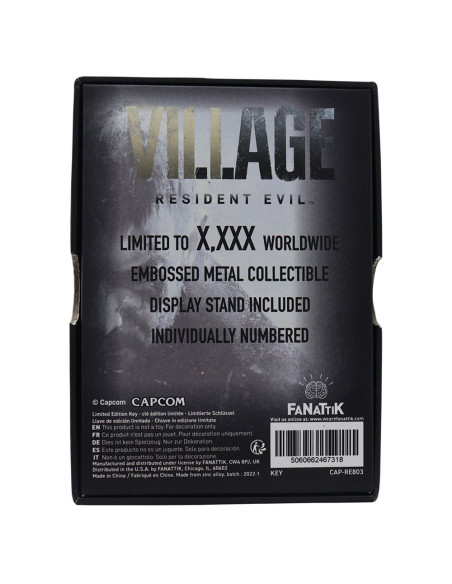 REPLICA 1/1 RESIDENT EVIL VILLAGE IRON INSIGNIA KEY