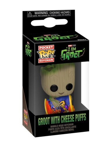 LLAVERO FUNKO MARVEL GROOT W/ CHEESE PUFFS