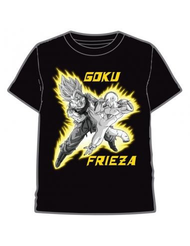 CAMISETA NEGRA INFANTIL DRAGON BALL Z GOKU VS FREEZER