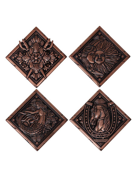SET DE MEDALLONES RESIDENT EVIL VILLAGE HOUSE CREST LIMITED EDITION