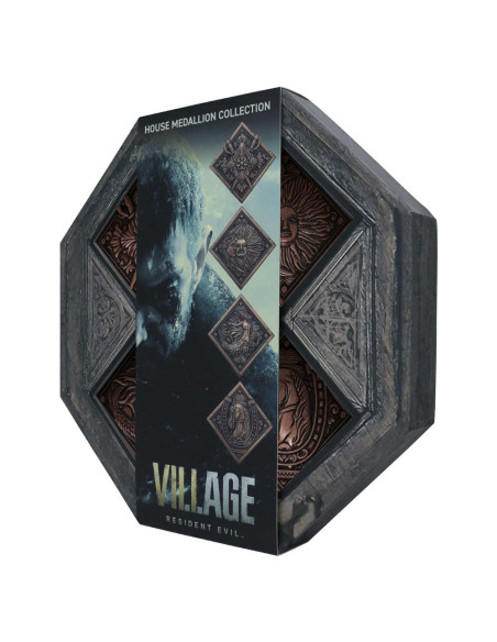 SET DE MEDALLONES RESIDENT EVIL VILLAGE HOUSE CREST LIMITED EDITION