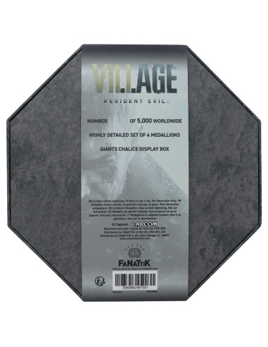 SET DE MEDALLONES RESIDENT EVIL VILLAGE HOUSE CREST LIMITED EDITION