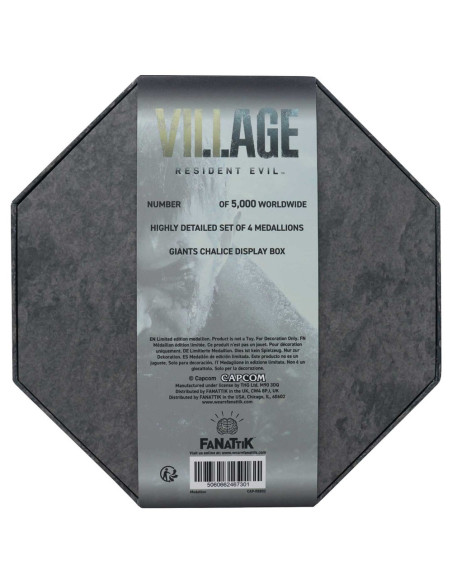 SET DE MEDALLONES RESIDENT EVIL VILLAGE HOUSE CREST LIMITED EDITION