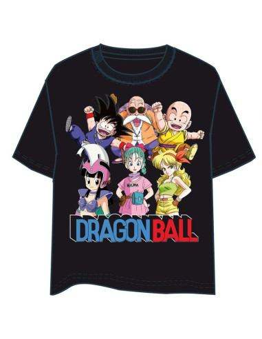 CAMISETA INFANTIL NEGRA DRAGON BALL PERSONAJES