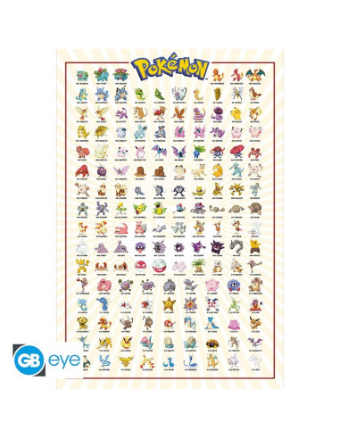 POSTER POKEMON KANTO REGION 61x91cm