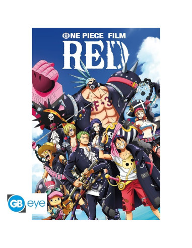 POSTER ONE PIECE FILM RED FULL CREW 61x91cm