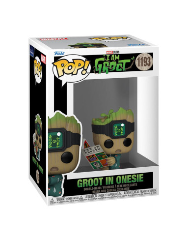 FUNKO POP MARVEL GROOT IN ONESIE WITH BOOK