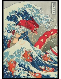 POSTER CON MARCO POKEMON SHINY GYARADOS 51x71cm