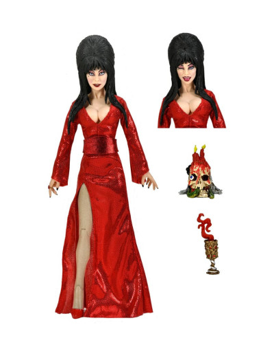 FIGURA ELVIRA NECA REELTOYS MISTRESS OF THE DARK RED, FRIGHT & BOO