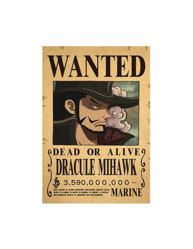 POSTER ONE PIECE WANTED MIHAWK 42x28.5cm