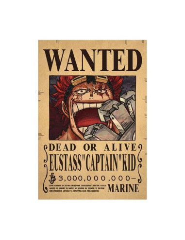 POSTER ONE PIECE WANTED EUSTASS KID 42x28.5cm