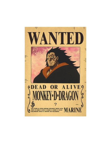 POSTER ONE PIECE WANTED MONKEY D. DRAGON 42x28.5cm