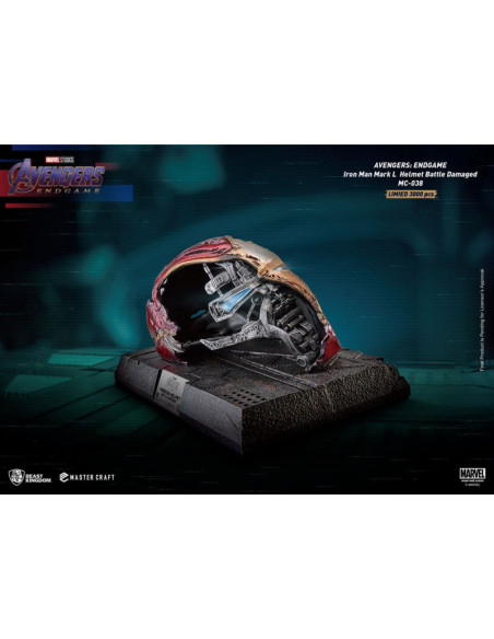 REPLICA MASTER CRAFT MARVEL LOS VENGADORES ENDGAME IRON MAN CASCO DAÑADO MARK50