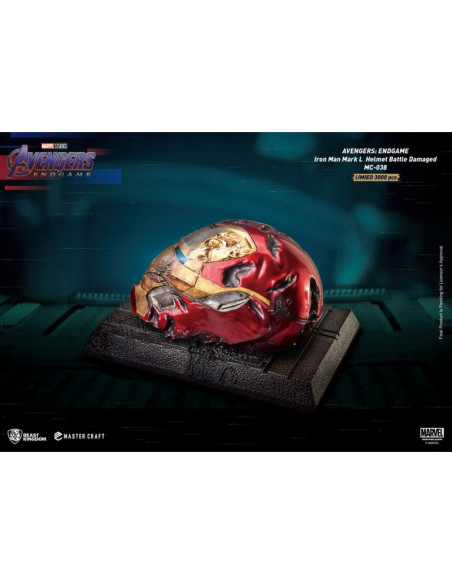 REPLICA MASTER CRAFT MARVEL LOS VENGADORES ENDGAME IRON MAN CASCO DAÑADO MARK50