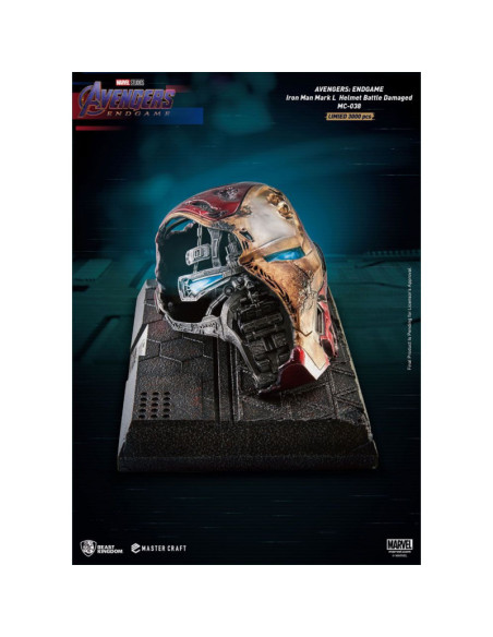 REPLICA MASTER CRAFT MARVEL LOS VENGADORES ENDGAME IRON MAN CASCO DAÑADO MARK50