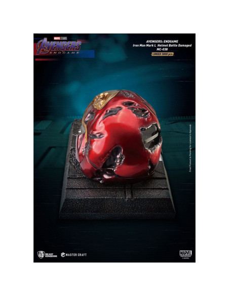 REPLICA MASTER CRAFT MARVEL LOS VENGADORES ENDGAME IRON MAN CASCO DAÑADO MARK50