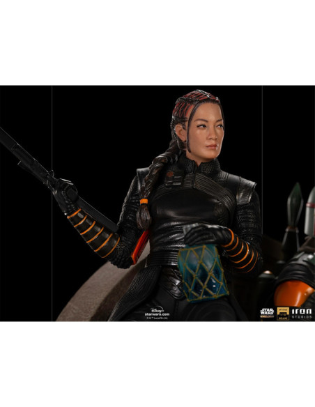 ESTATUA ART SCALE STAR WARS THE MANDALORIAN BOBA FETT Y FENNEC EN EL TRONO