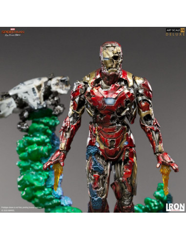 ESTATUA BDS ART SCALE 1/10 MARVEL SPIDER MAN IRON MAN ILLUSION