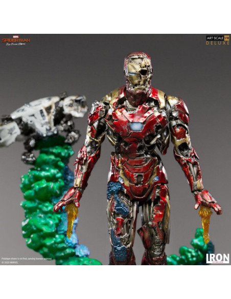 ESTATUA BDS ART SCALE 1/10 MARVEL SPIDER MAN IRON MAN ILLUSION