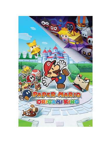 POSTER NINTENDO SUPER MARIO THE ORIGAMI KING 61 x 91,5 cm