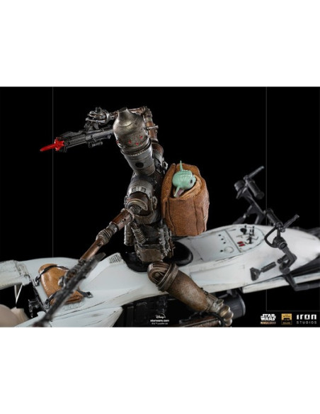 ESTATUA ART SCALE STAR WARS THE MANDALORIAN 1G-11 Y GROGU DELUXE