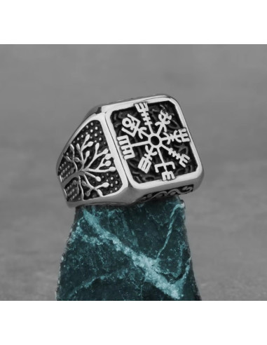 ANILLO ACERO INOXIDABLE VEGVISIR SQUARE