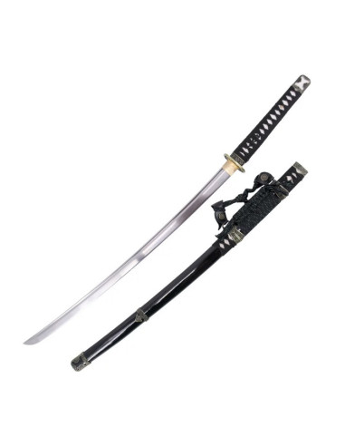 KATANA AFILADA JAPONESA VAINA NEGRA LACADA 102cm