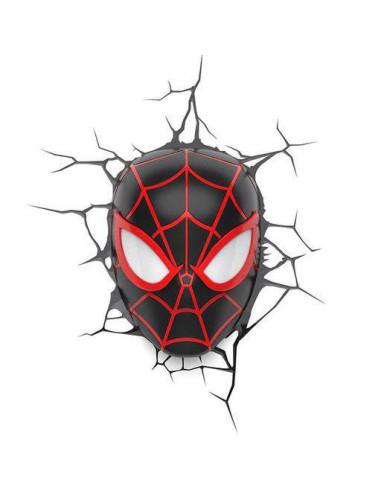 LAMPARA 3D LED MARVEL MILES MORALES SPIDER-MAN 3D FACE