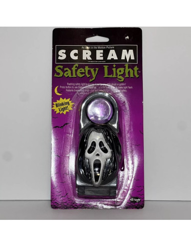 SAFETY LIGHT FUN WORLD SCREAM GHOST FACE BLINKING LIGHT