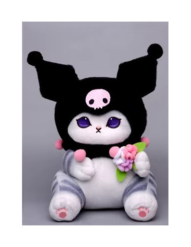 PELUCHE MOFUSAND CAT DRESSED UP KUROMI 22cm