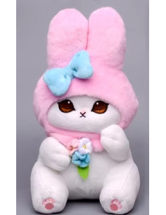 PELUCHE MOFUSAND CAT DRESSED UP MY MELODY 22cm