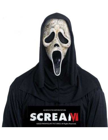 MASCARA LATEX FUN WORLD SCREAM GHOST FACE (AGED)