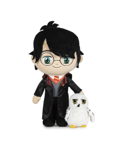 PELUCHE HARRY POTTER HARRY with HEDWIG 34cm