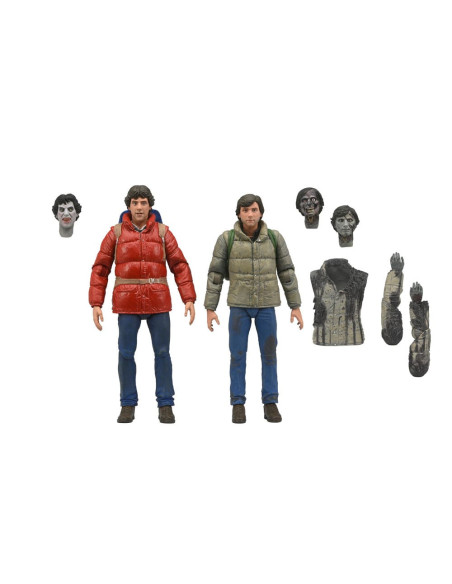 PACK DE 2 FIGURAS NECA REEL TOYS UN HOMBRE LOBO AMERICANO EN LONDRES JACK & DAVID