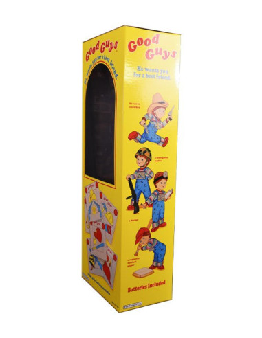 CHUCKY EL MUÑECO DIABOLICO REPLICA 1/1 CAJA GOOD GUYS