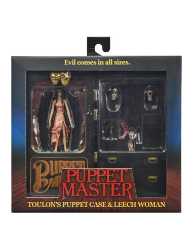 PACK DE FIGURAS NECA REEL TOYS PUPPET MASTER Toulon's Puppet Case & Leech Woman